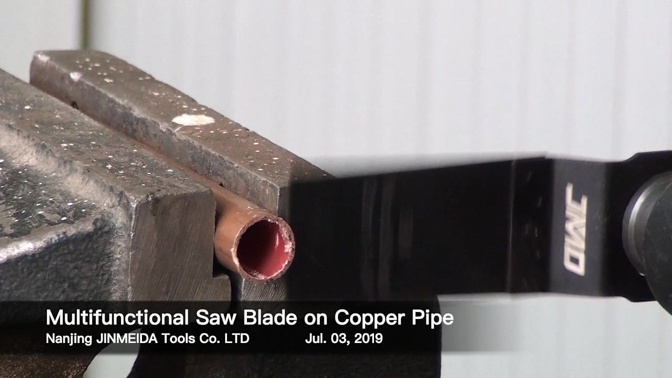 Multitool Saw Blade Cutting Copper Pipe
